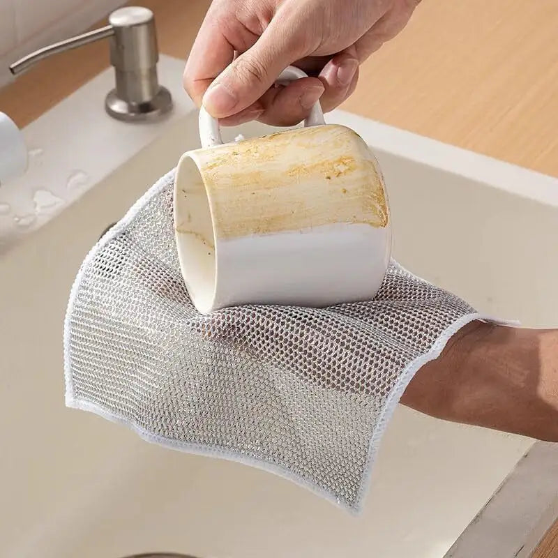 Steel mesh dishwashing cloths (pack of 5)