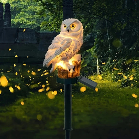 Solar-Powered Owl Lamp