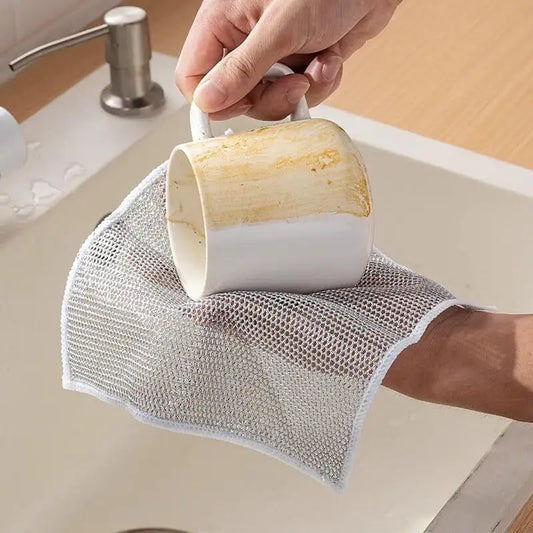 Steel mesh dishwashing cloths (pack of 5)